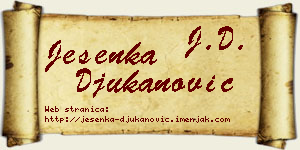 Jesenka Đukanović vizit kartica